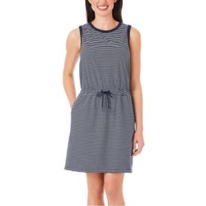 New Member's Mark Women's Navy Tank Dress Striped Sleeveless Dress size Large
